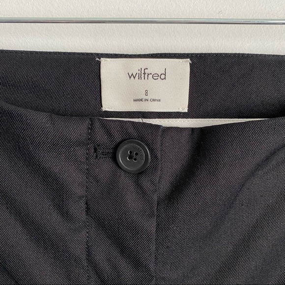 Wilfred Black Textured Cropped Slim Pants 8 - Picture 3 of 5